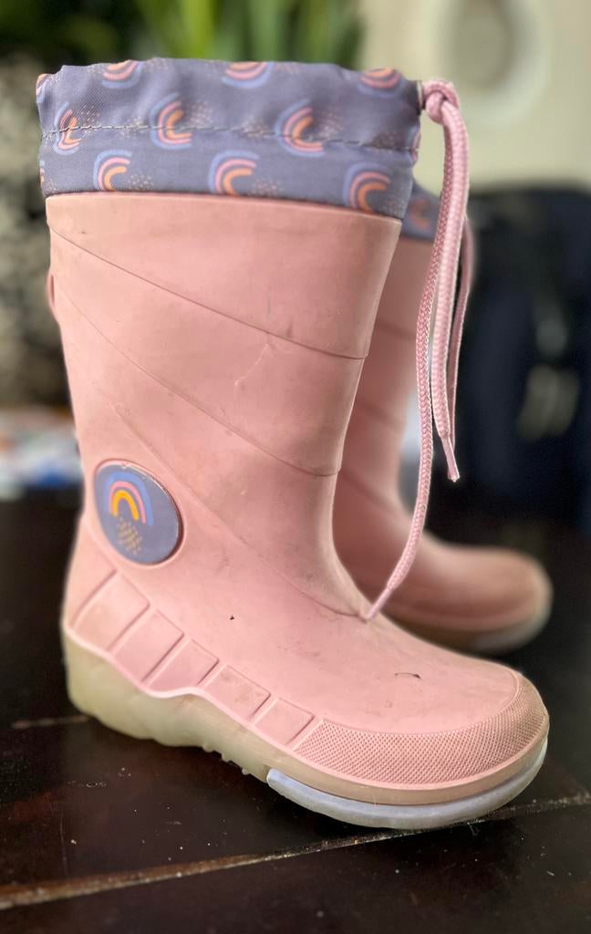 Roze kinderregenlaarzen met lichtjes Lupilu maat 24-25, Schoentjes, Meisje, Ophalen of Verzenden, Zo goed als nieuw