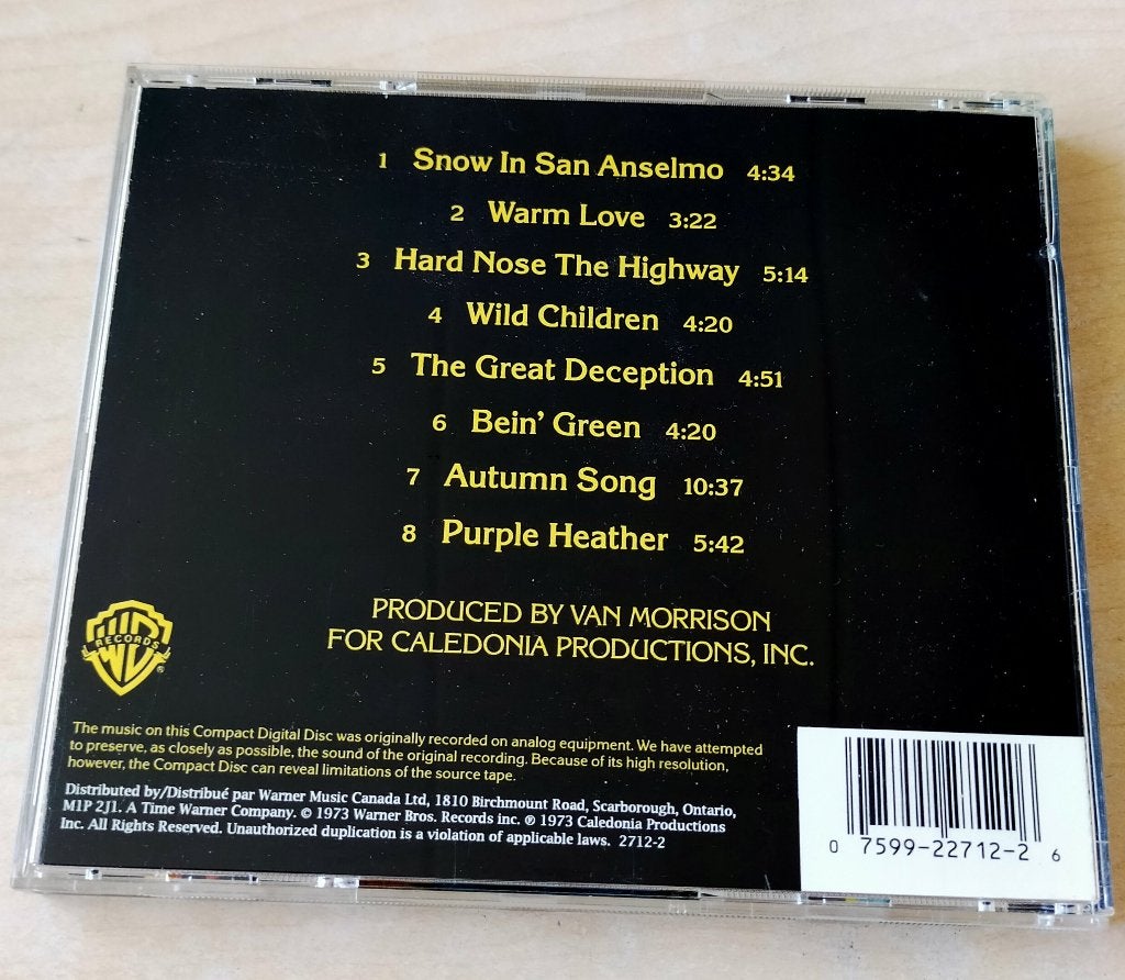 Van Morrison - Hard Nose The Highway CD 1973/199?, Cd's en Dvd's, Cd's | Rock, Ophalen of Verzenden, Zo goed als nieuw, Folk Rock