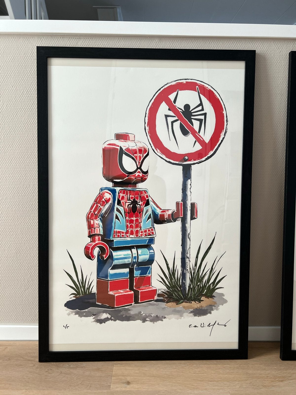 Spiderman Lego Pop Art Print - Emma Wildfang (2020), Antiek en Kunst, Ophalen
