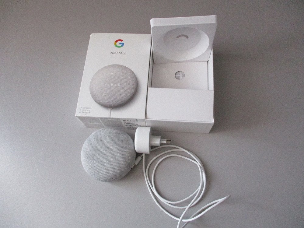 Google Nest mini speaker Chalk Wit/grijs 2e generatie