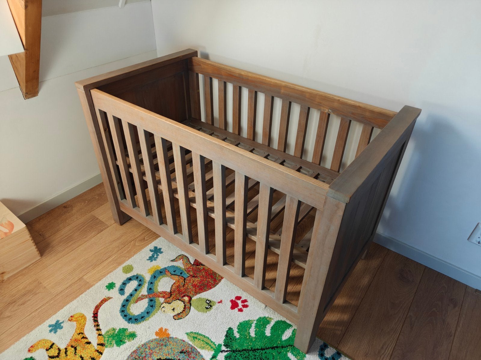 Timgro Borneo ledikant – massief hout – 60x120 cm, Kinderen en Baby's, Kinderkamer | Complete kinderkamers, Ophalen, Gebruikt