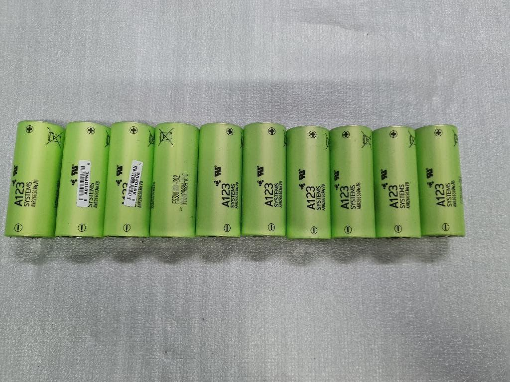 10x A123 ANR26650m1B LiFePO4 100% Original, Ophalen of Verzenden, Gebruikt, Oplaadbaar