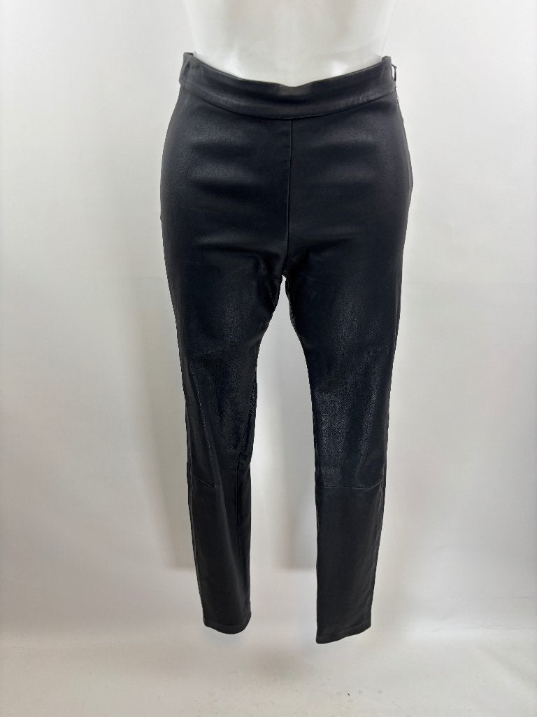 KARL LAGERFELD Zwart leer stretch broek  Maat IT 44 - EU 38, Maat 38/40 (M), Karl Lagerfeld, Zwart, Ophalen of Verzenden