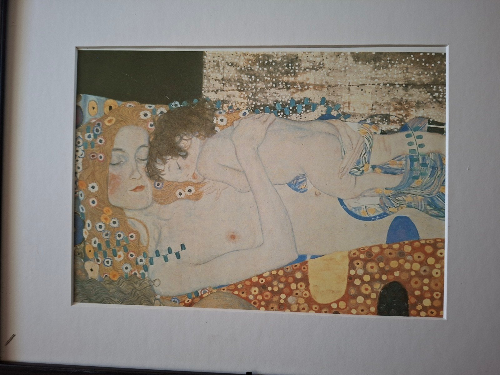 Gustav Klimt - Moeder en Kind (uit De Hoop II), Antiek en Kunst, Ophalen, Portret of Personen, Ingelijst, Klassiek