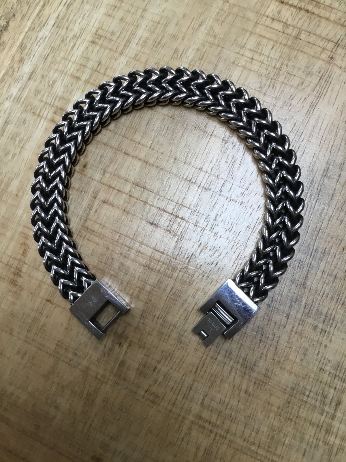 Heren armband, Ophalen of Verzenden, Gebruikt, Zilver
