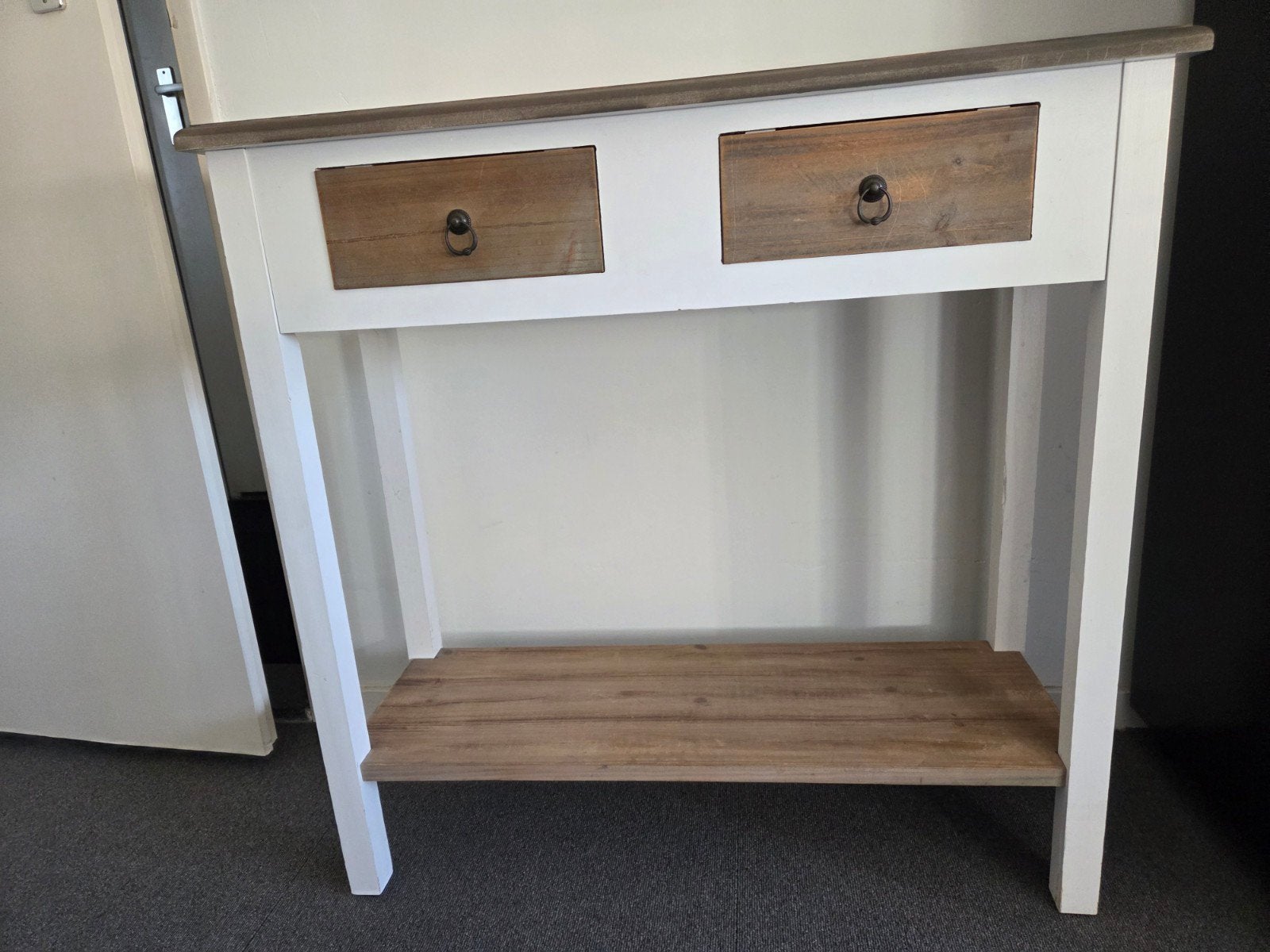 Sfeervolle houten sidetable met lades, Huis en Inrichting, Ophalen, Gebruikt, 60 cm of meer, Rechthoekig