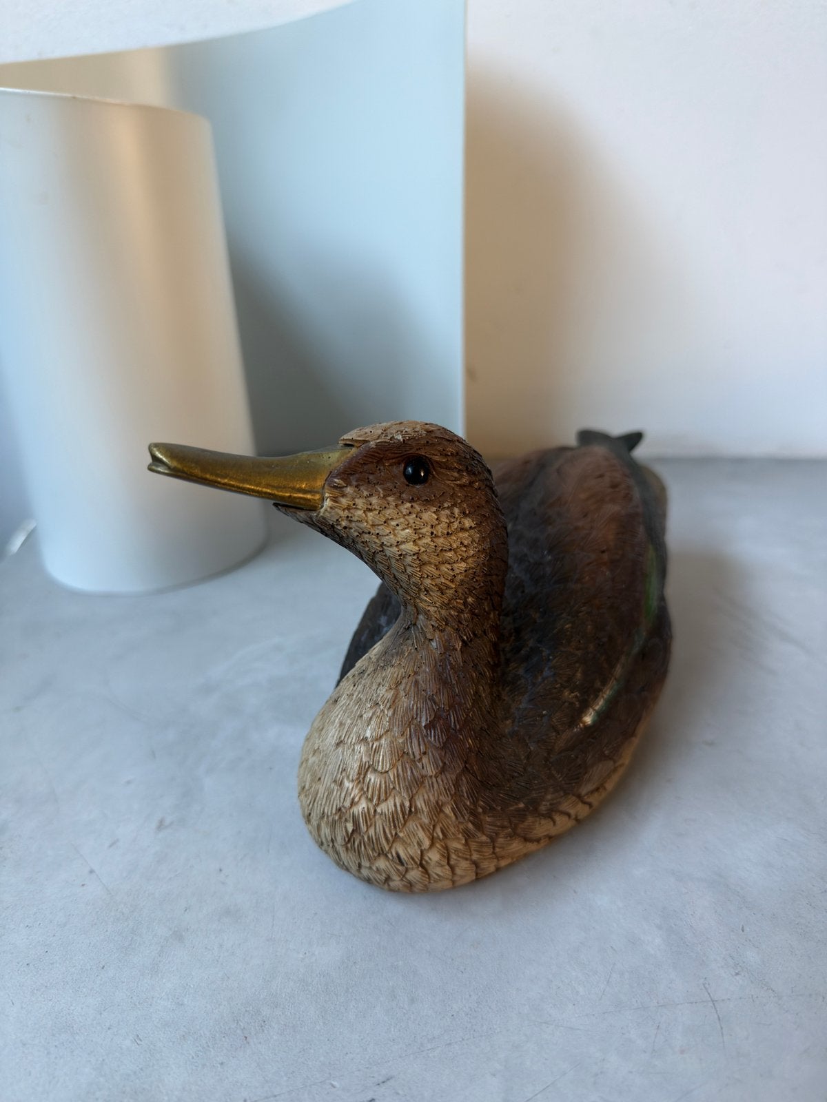 Vintage Elli Malevolti eend – Italiaans beeld jaren 70/80, Ophalen of Verzenden, Zo goed als nieuw, Vogel, Beeldje of Figuurtje