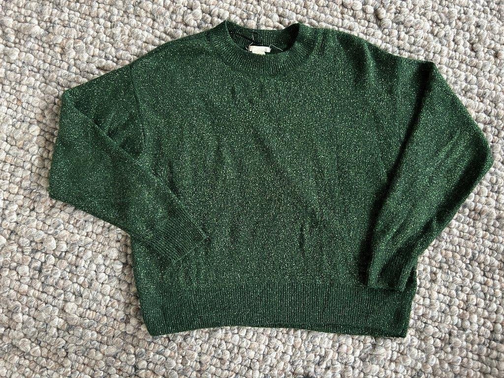 Leuke feestelijk groene trui met glittertje maat S H&M, H&M, Ophalen of Verzenden, Maat 36 (S), Gedragen