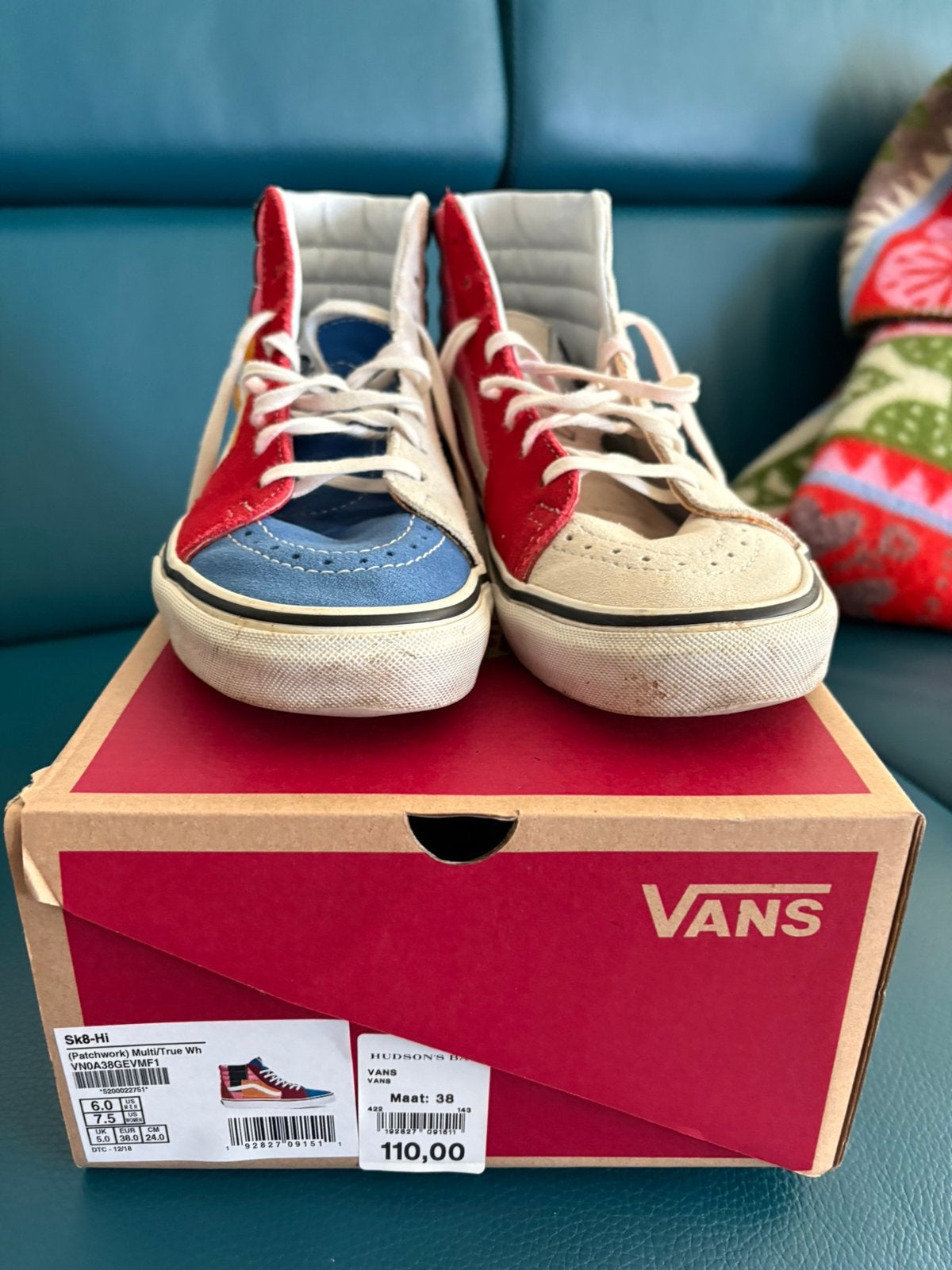Vans sk8 hi multi maat 38, Kleding | Dames, Schoenen, Ophalen of Verzenden, Zo goed als nieuw, Overige kleuren, Sneakers of Gympen
