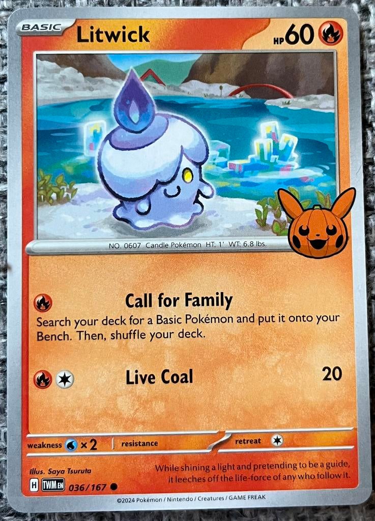 Pokémonkaart Litwick (607) • Twilight Masquerade (036/167, Verzenden, Nieuw, Losse kaart