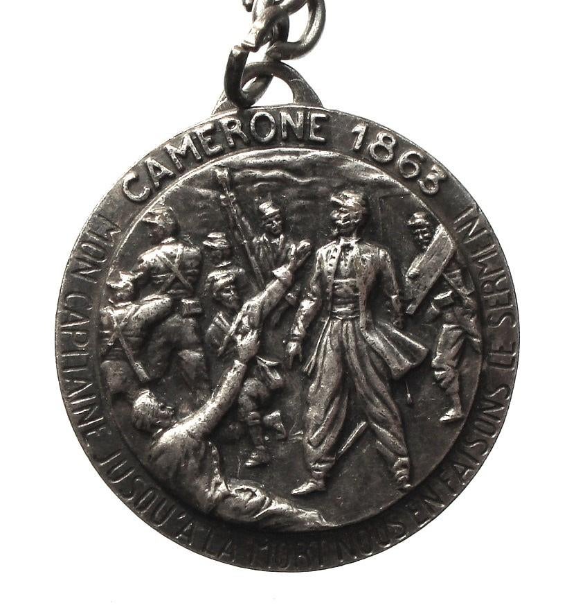 Frankrijk penning Slag bij Camaron 1863 (replica jaren '60), Ophalen of Verzenden, Overige materialen, Buitenland
