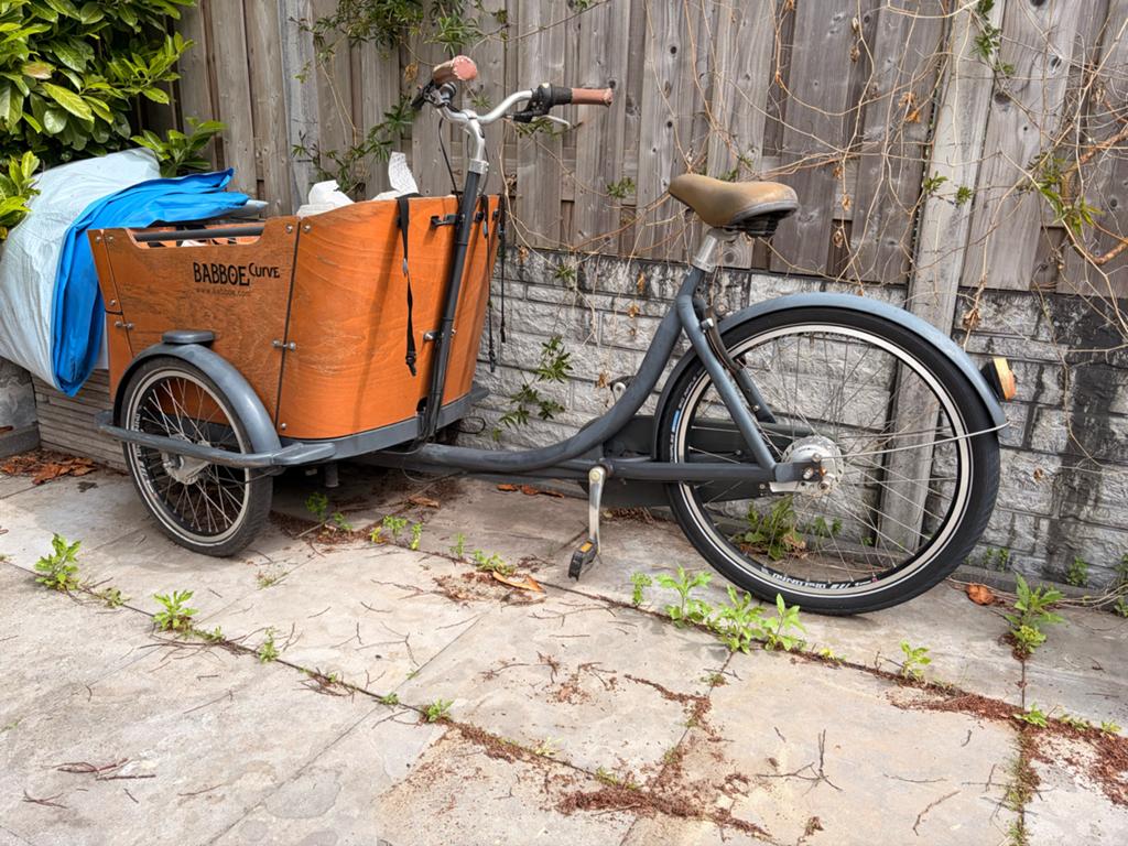Babboe curve bakfiets - opknapper voor handige klusser, Gebruikt, 2 kinderen, Trommelrem, Ophalen
