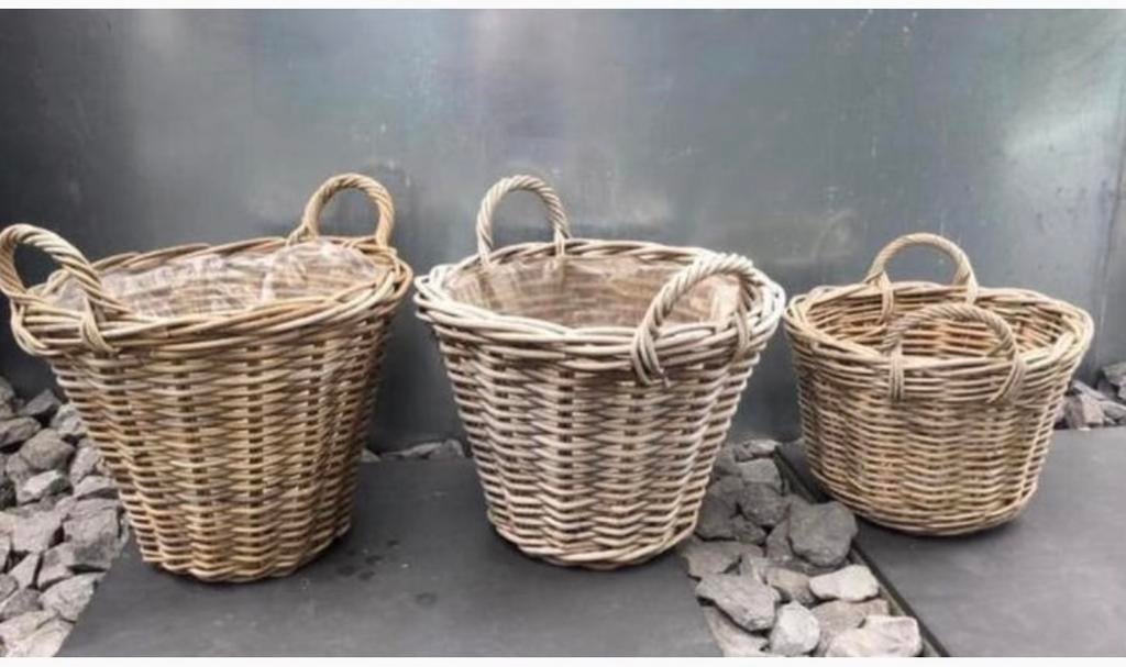 Diverse tuin woon decoratie potten maand met grepen, Gebruikt, Mand, Rond, Ophalen of Verzenden