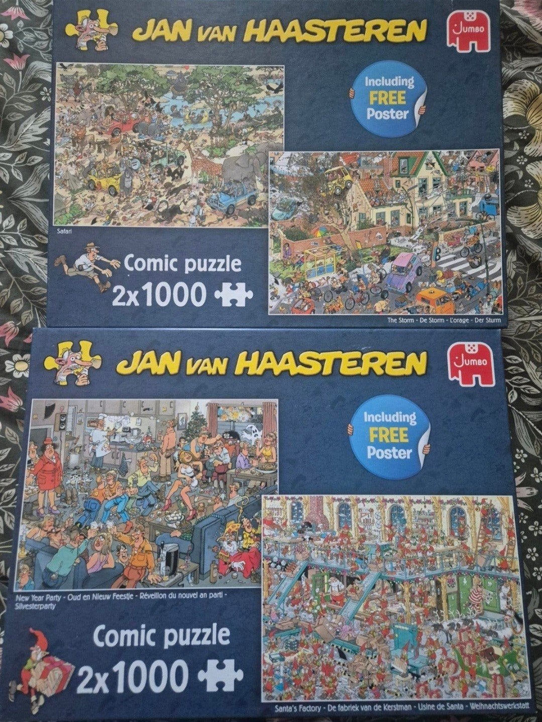Jan van Haasteren Comic Puzzel 2x1000 stukjes, Ophalen of Verzenden, Meer dan 50 stukjes, Zo goed als nieuw, 6 jaar of ouder
