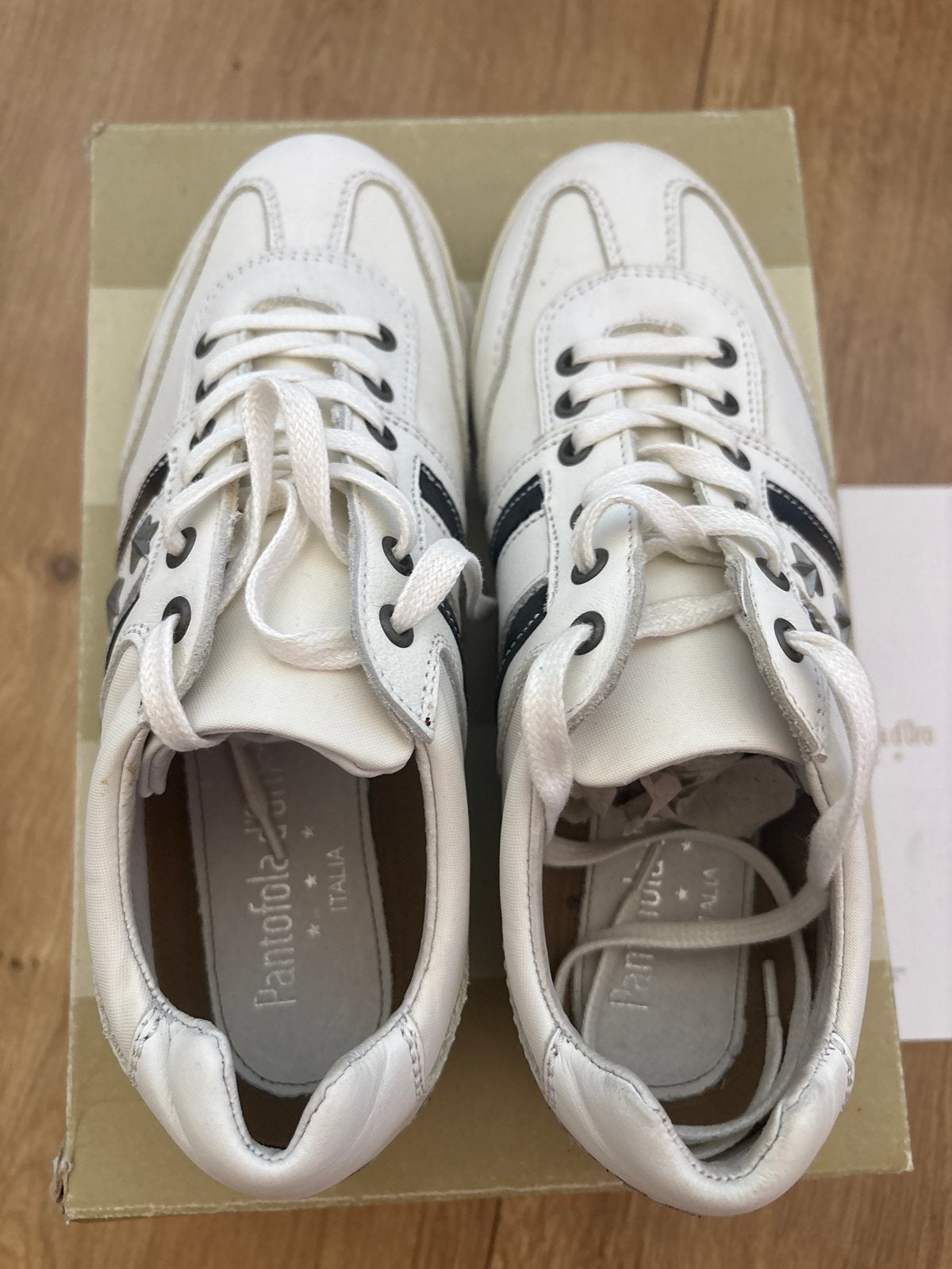 Pantofola d'Oro sneakers, wit met zwarte strepen, maat 39, Ophalen of Verzenden, Nieuw, Wit, Sneakers of Gympen