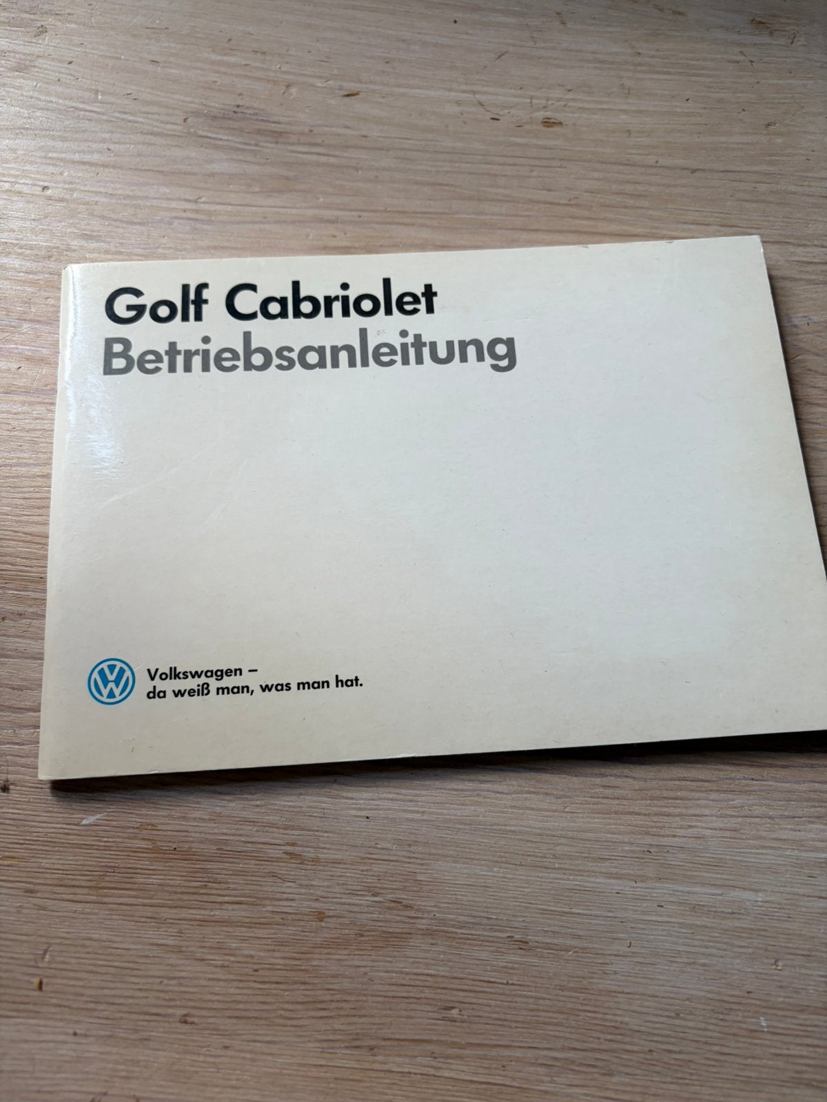 Originele Golf Cabrio gebruikshandleiding 1987 (Duits), Ophalen of Verzenden