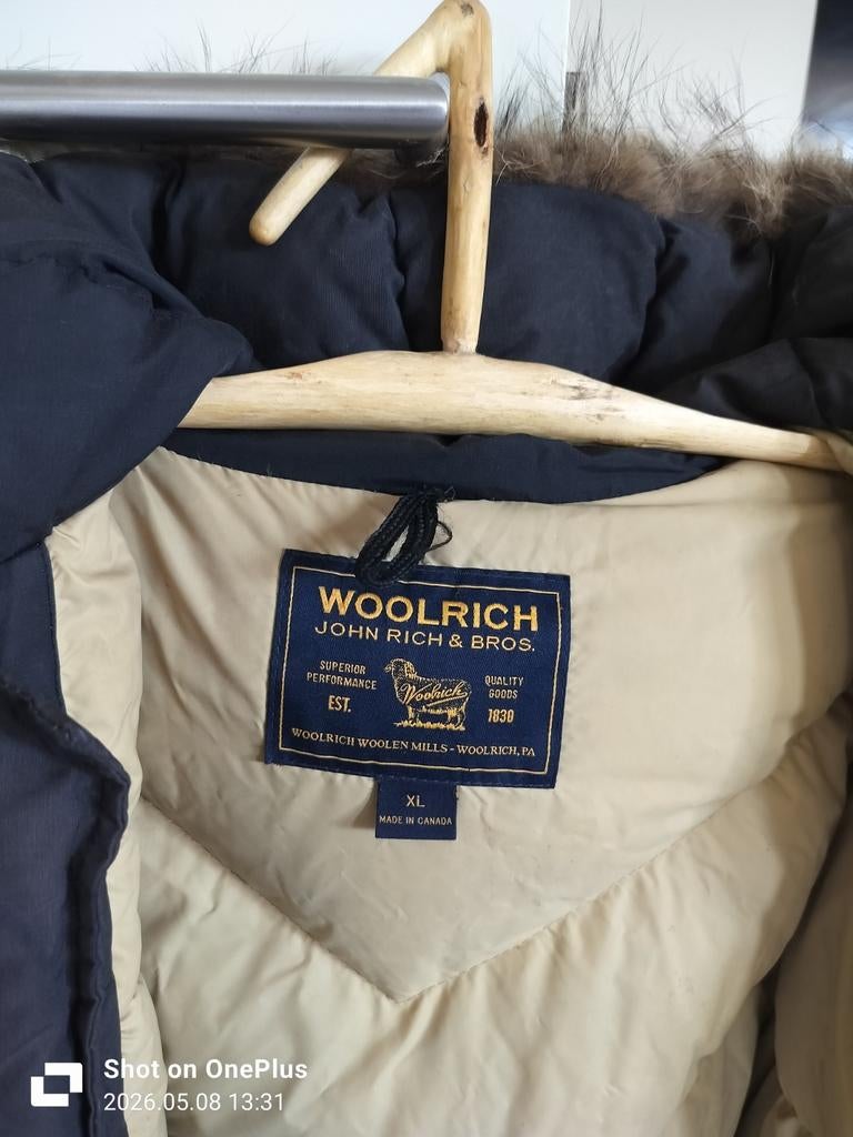 Woolrich dons parka xl blauw, Blauw, Maat 56/58 (XL), Ophalen of Verzenden, Zo goed als nieuw