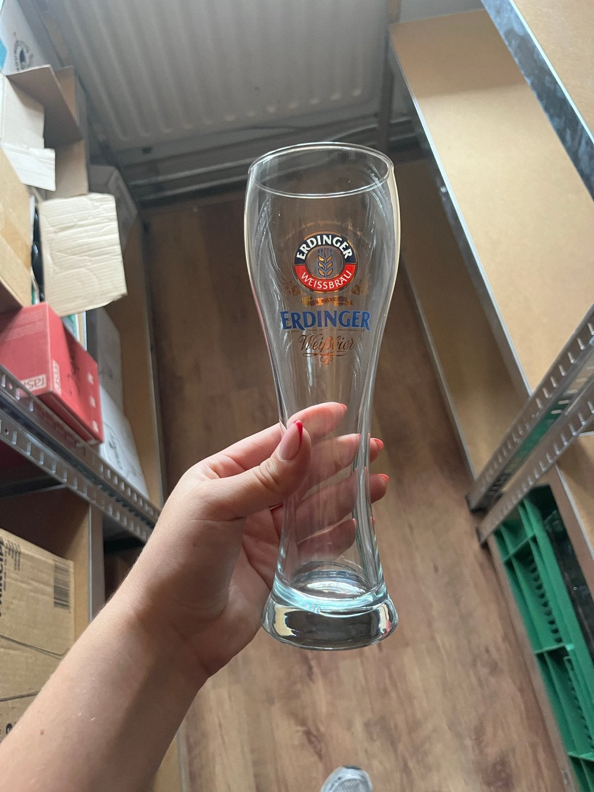 Erdinger Weissbier glazen - 6 stuks in doosje, Ophalen, Nieuw, Bierglas