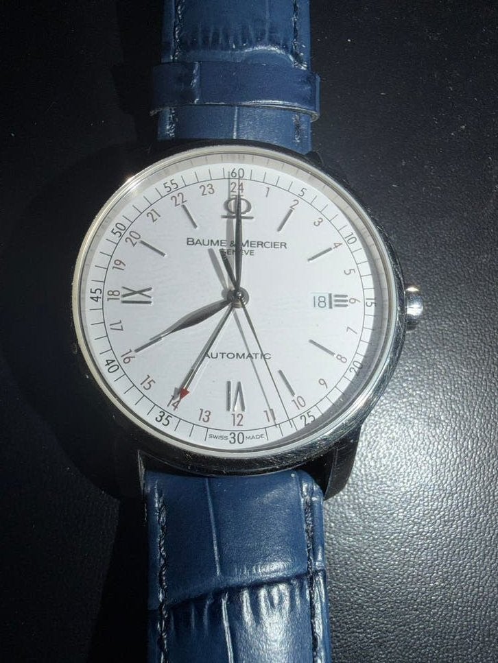 Baume & Mercier horloge, Overige merken, Leer, Staal, Polshorloge