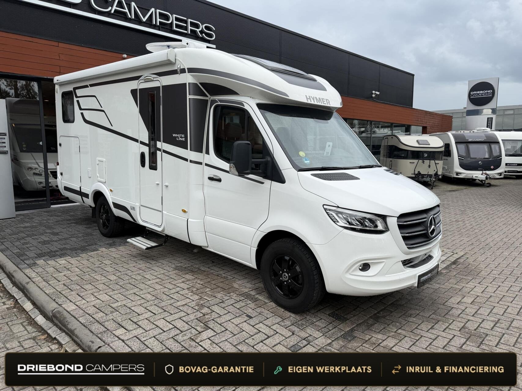 Hymer B600 MC White-Line Automaat Enkele Bedden Lithium Omvo, Automaat, Airbags, 7 tot 8 meter, Diesel