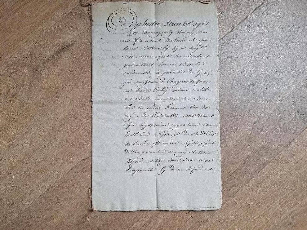 Manuscript uit 1794 uit Brabant (Bals Corluy), Verzenden, Brief