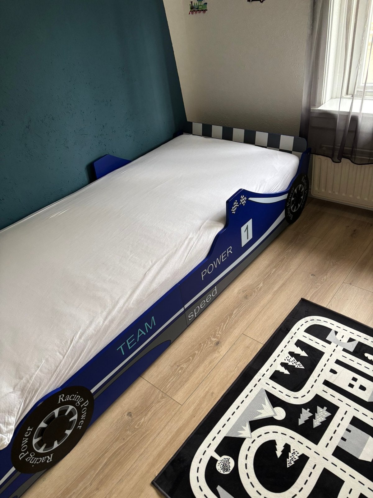 Auto bed, Ophalen, 85 tot 100 cm, Zo goed als nieuw, Lattenbodem