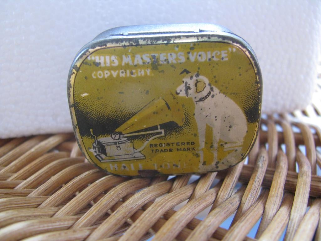 His Masters Voice * blikje + half tone naalden * Nipper *, Verzamelen, Ophalen of Verzenden, Gebruiksvoorwerp