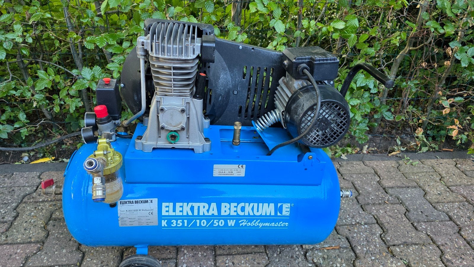 Elektra Beckum K 351/10/50 W Hobbymaster Compressor, Doe-het-zelf en Verbouw, Compressors, Ophalen of Verzenden