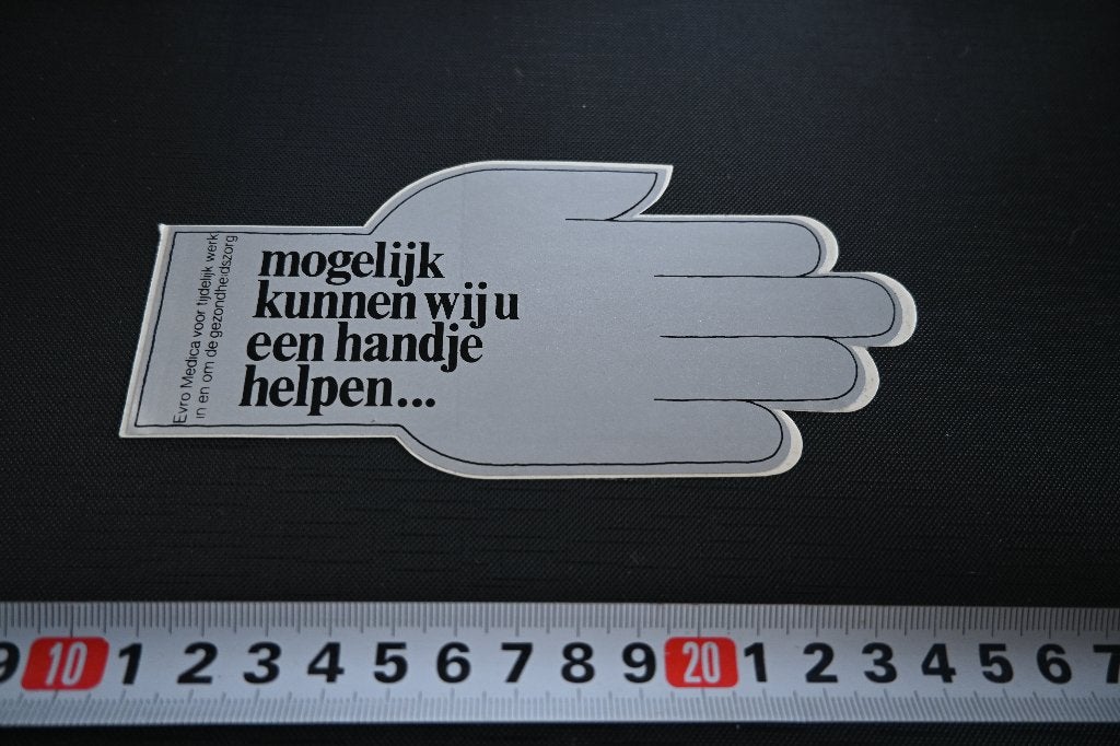 sticker evro medica moelijk kunnen wij u een handje helpen, Ophalen of Verzenden, Zo goed als nieuw