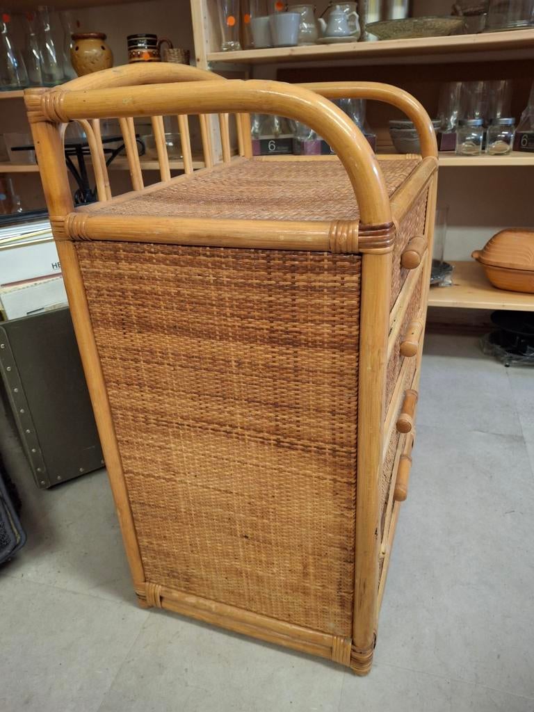 Rotan Ladekastje met vier Lades, Ophalen, Overige materialen, Minder dan 50 cm, Gebruikt