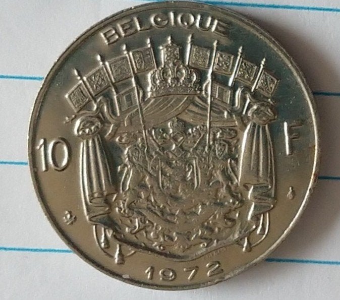 belgische 10 franc 1972 munt, volgnr 32.1, Ophalen of Verzenden, Losse munt