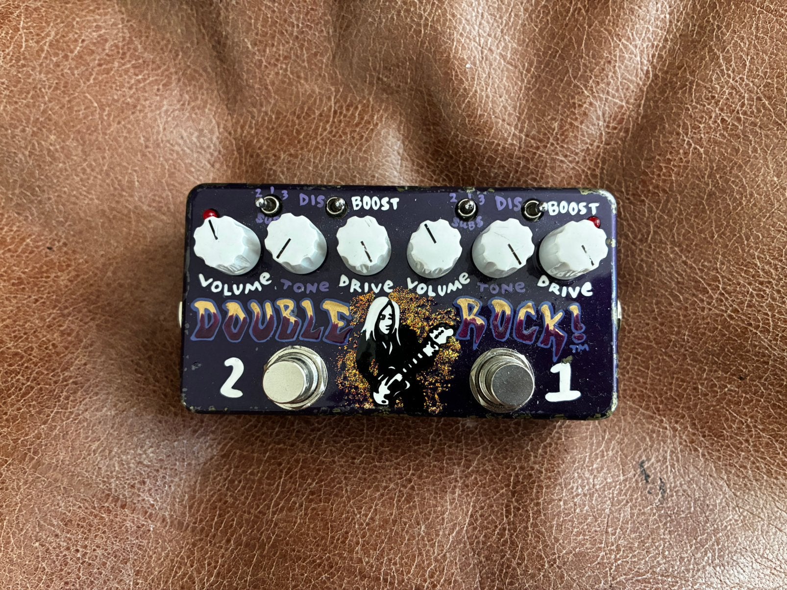 ZVEX Double Rock _ hand painted, Ophalen of Verzenden, Zo goed als nieuw, Distortion, Overdrive of Fuzz