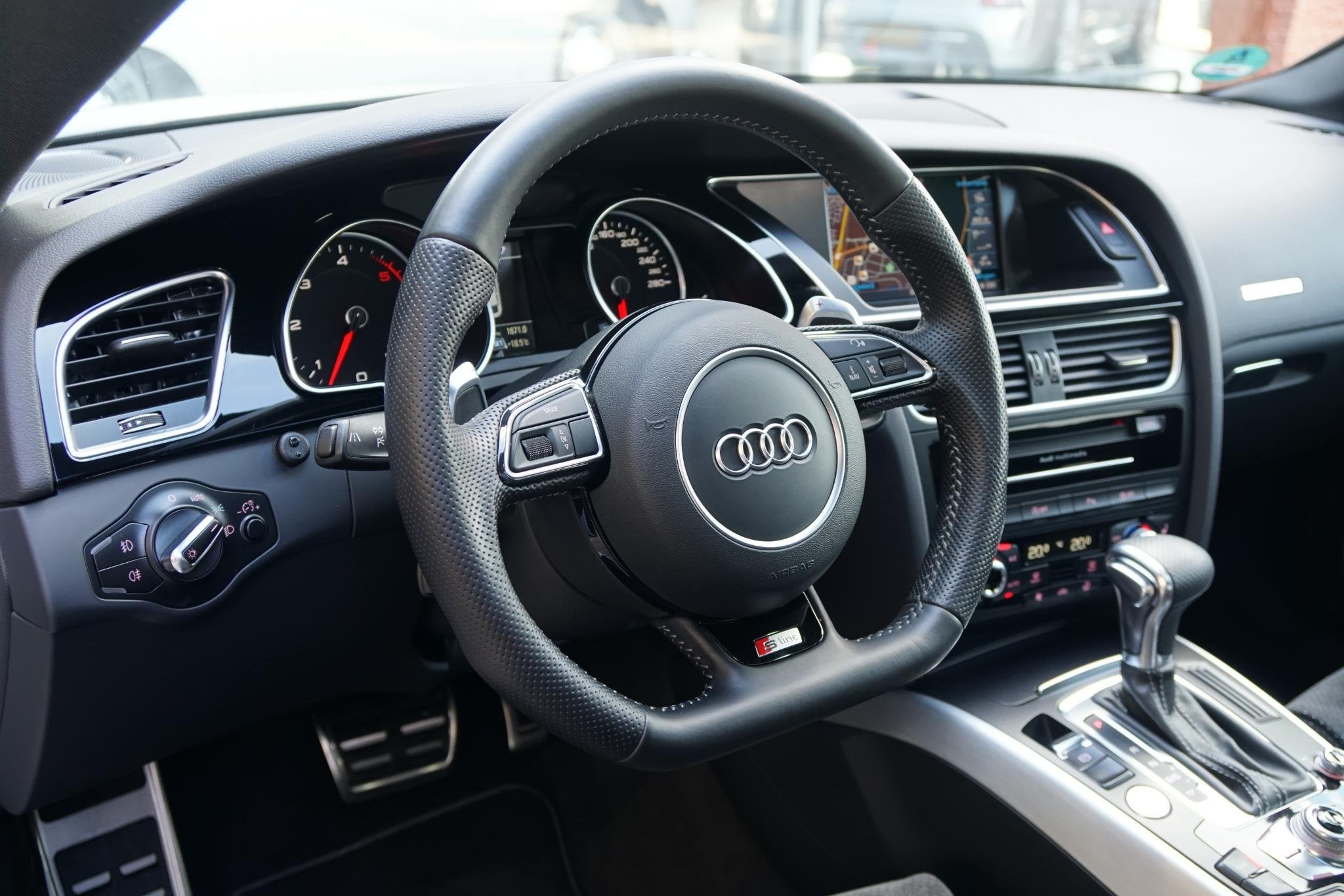 Audi A5 Sportback 3.0 TDI quattro Suzuka Grau 3x S-Line + PA, Auto's, Audi, Automaat, Gebruikt, Euro 6, Leder en Stof