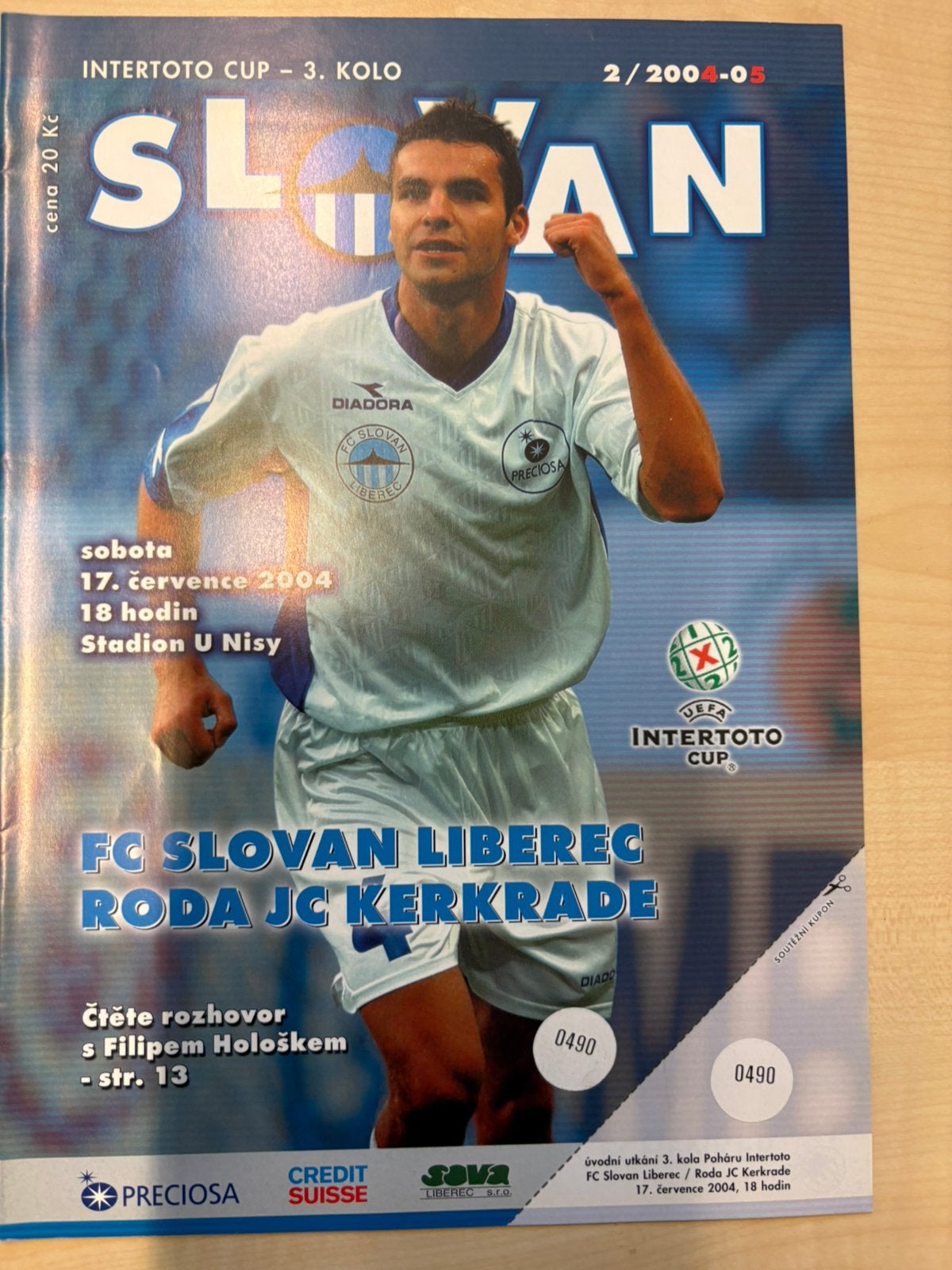 Sloava Liberec - Roda JC programmaboekje, Verzamelen, Ophalen of Verzenden, Zo goed als nieuw, Roda JC, Boek of Tijdschrift