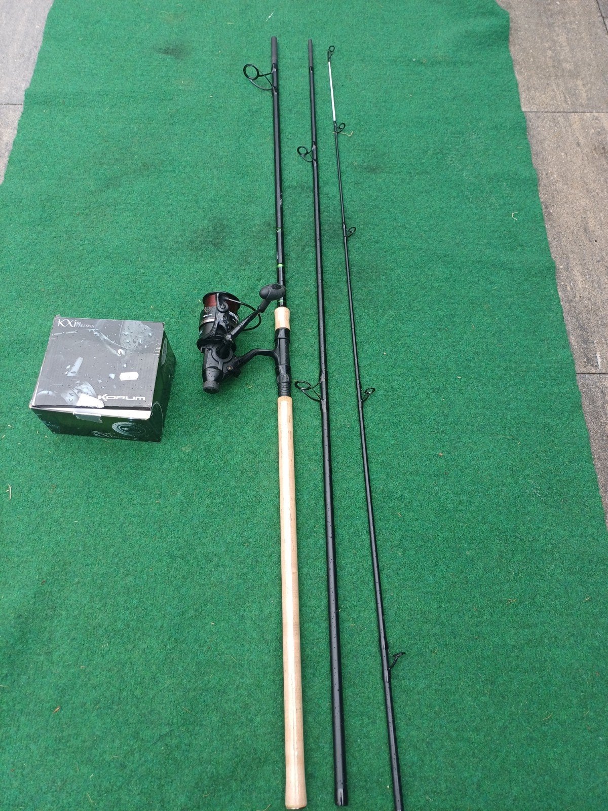 Korum Limitless 13ft 3.9m 2.95lb hengel met molen, Ophalen, Zo goed als nieuw, Complete set