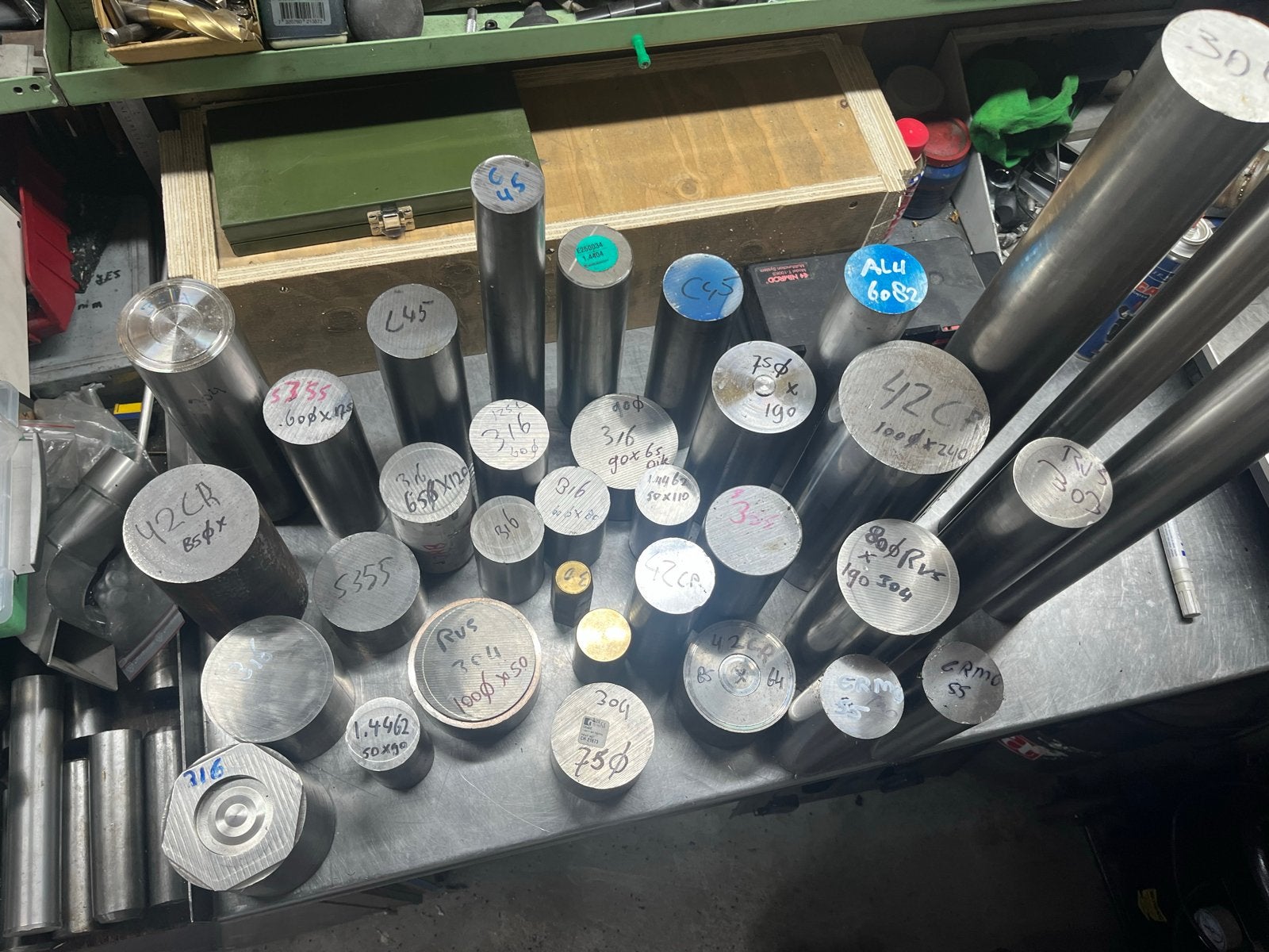 Diverse nieuwe Rondstaf - Verschillende materialen en maten, Ophalen of Verzenden, Nieuw, Overige metalen