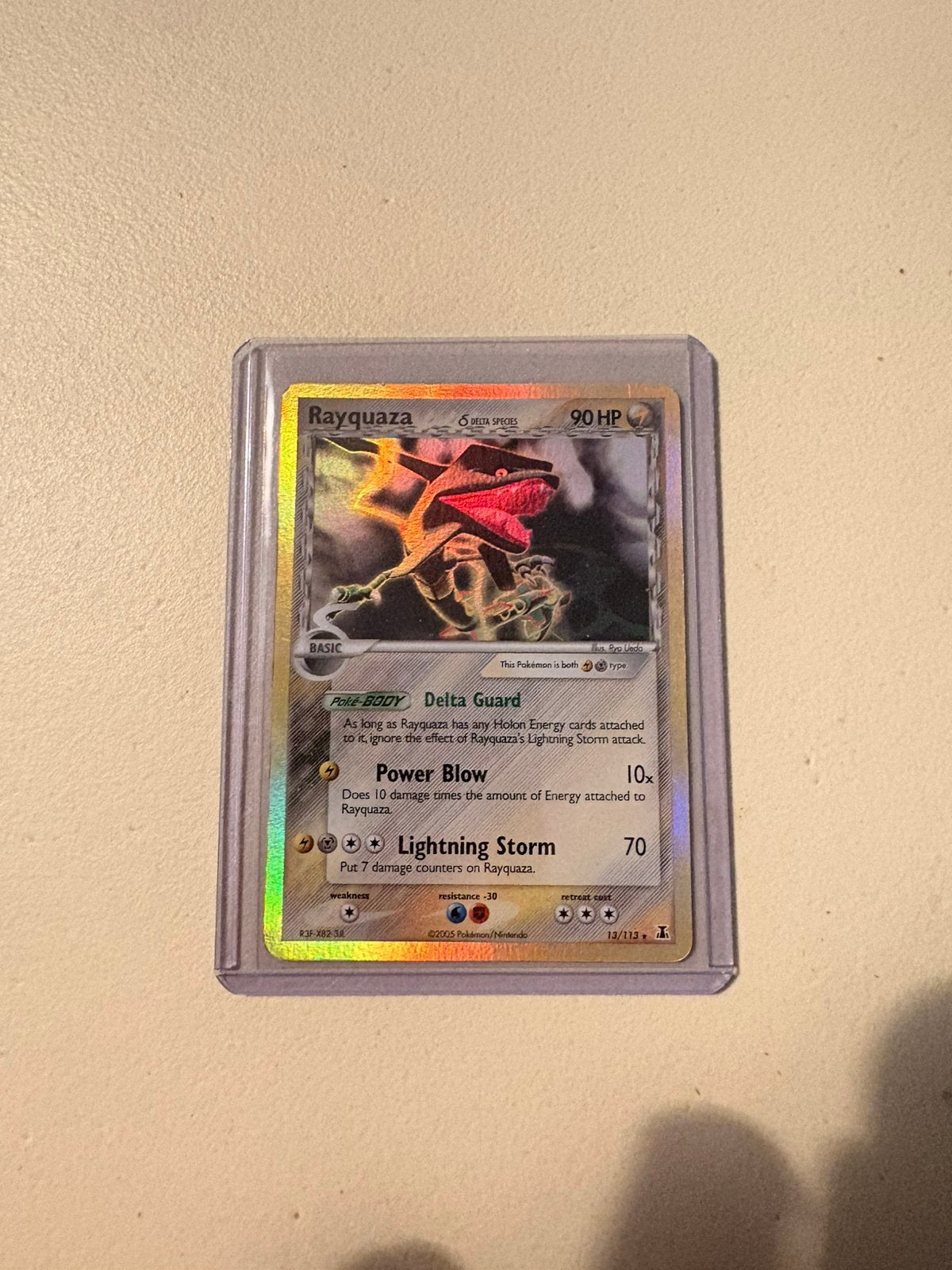 Rayquaza delta species, Hobby en Vrije tijd, Verzamelkaartspellen | Pokémon, Ophalen of Verzenden, Zo goed als nieuw