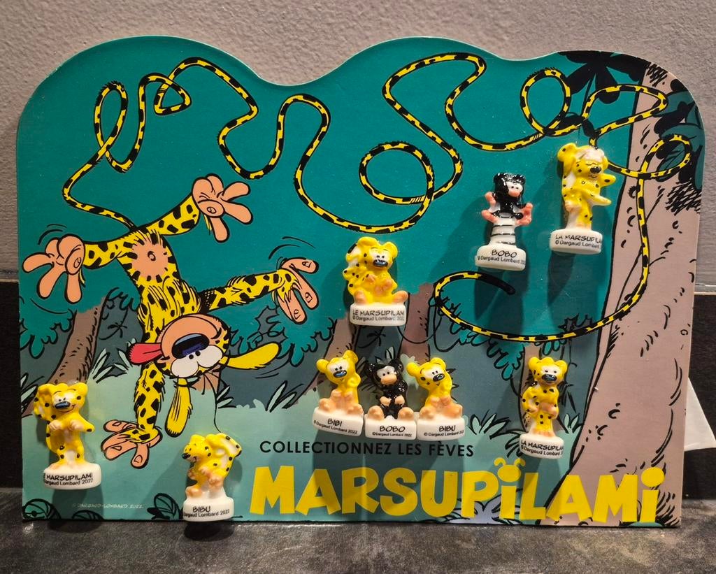 Complete set Marsupilami feves - porseleinen beeldjes, Verzamelen, Ophalen of Verzenden, Overige figuren, Gebruikt, Beeldje of Figuurtje
