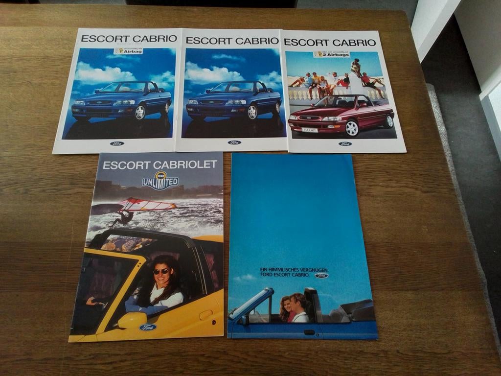 Folders Ford Escort cabriolet, Ophalen of Verzenden, Zo goed als nieuw, Ford