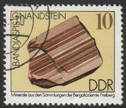 DDR 1974 2006 Mineraal Jaspis, Gest, Ophalen of Verzenden, DDR, Gestempeld