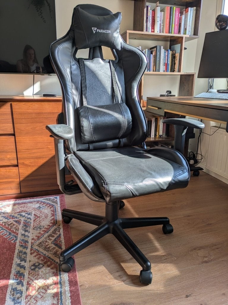 Paracon BRAWLER gaming chair, Ophalen, Gaming bureaustoel, Zwart, Zo goed als nieuw