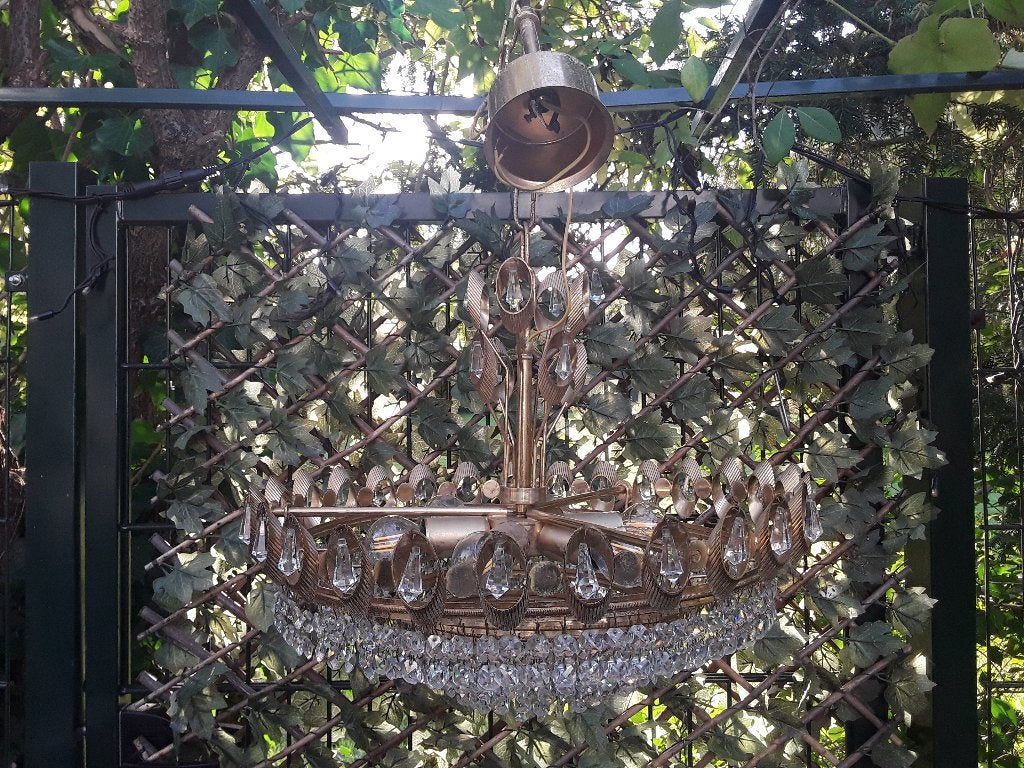 Hollywood Regency goudvergulde kroonluchter, Verzenden