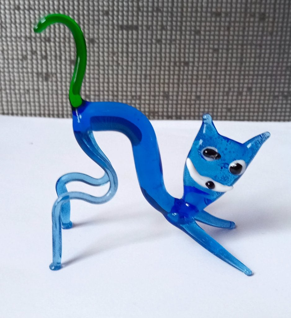 glazen kat beeldje, Antiek en Kunst, Antiek | Glas en Kristal, Verzenden