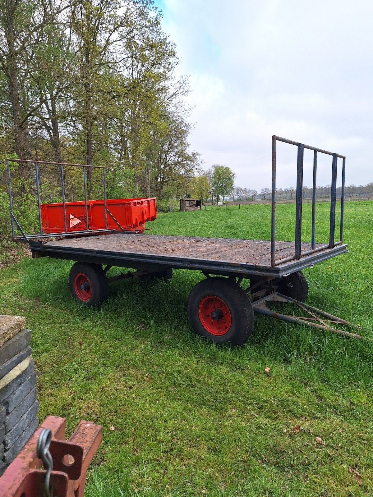 Platte wagen, 100 liter of meer, Ophalen, Transportkar