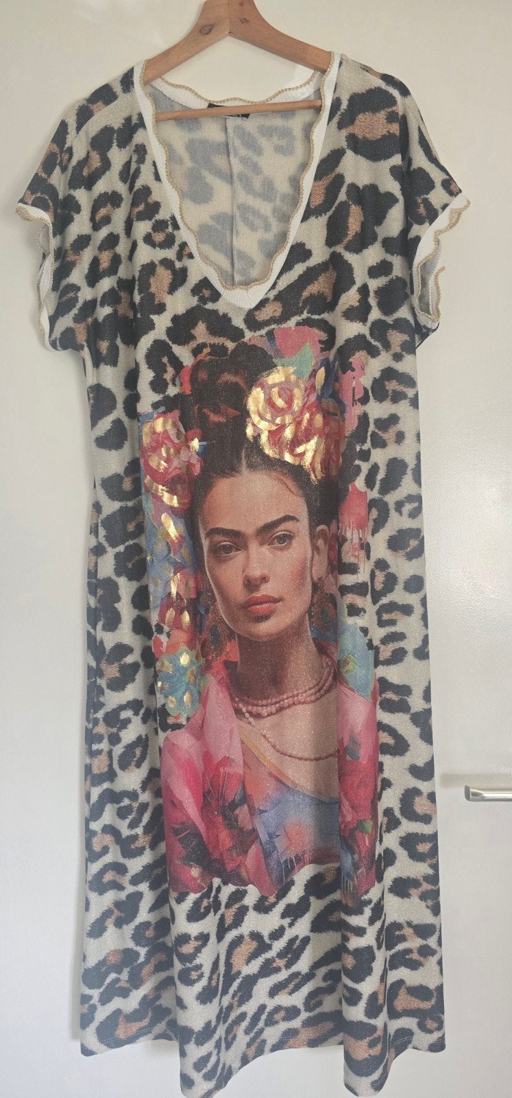 Bohemian Ibiza Zomerjurk Frida Kahlo, Maat 38/40 (M), Overige kleuren, Verzenden, Nieuw