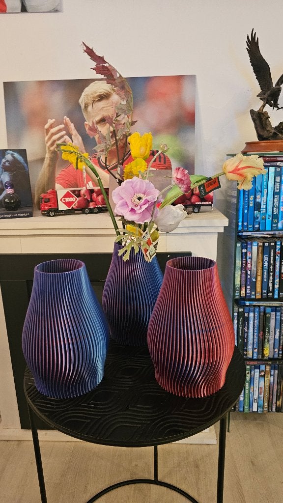 Intratuin 3D Vaas Chicago Blauw/Paars! NIEUW!, Huis en Inrichting, Woonaccessoires | Vazen, Ophalen of Verzenden, Nieuw, Blauw