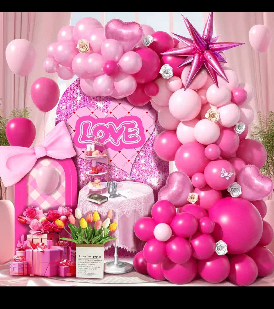 Roze Ballonnen Set - 112 Stuks voor Feestjes en Decoratie, Ophalen, Nieuw, Versiering, Verjaardag