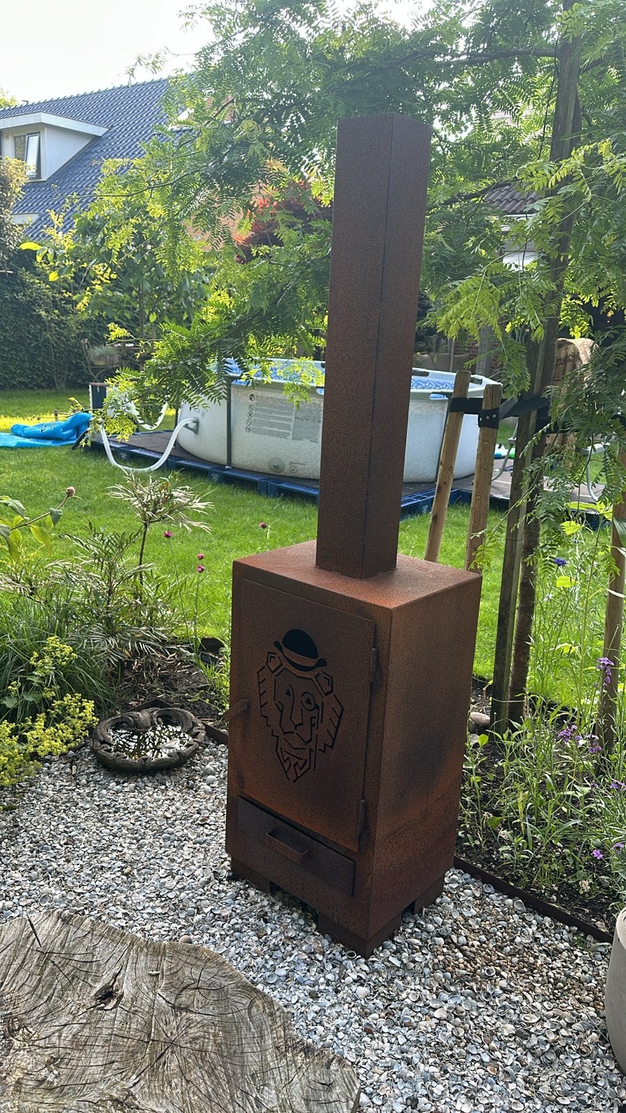 Buitenhaard cortenstaal, Ophalen, Gebruikt