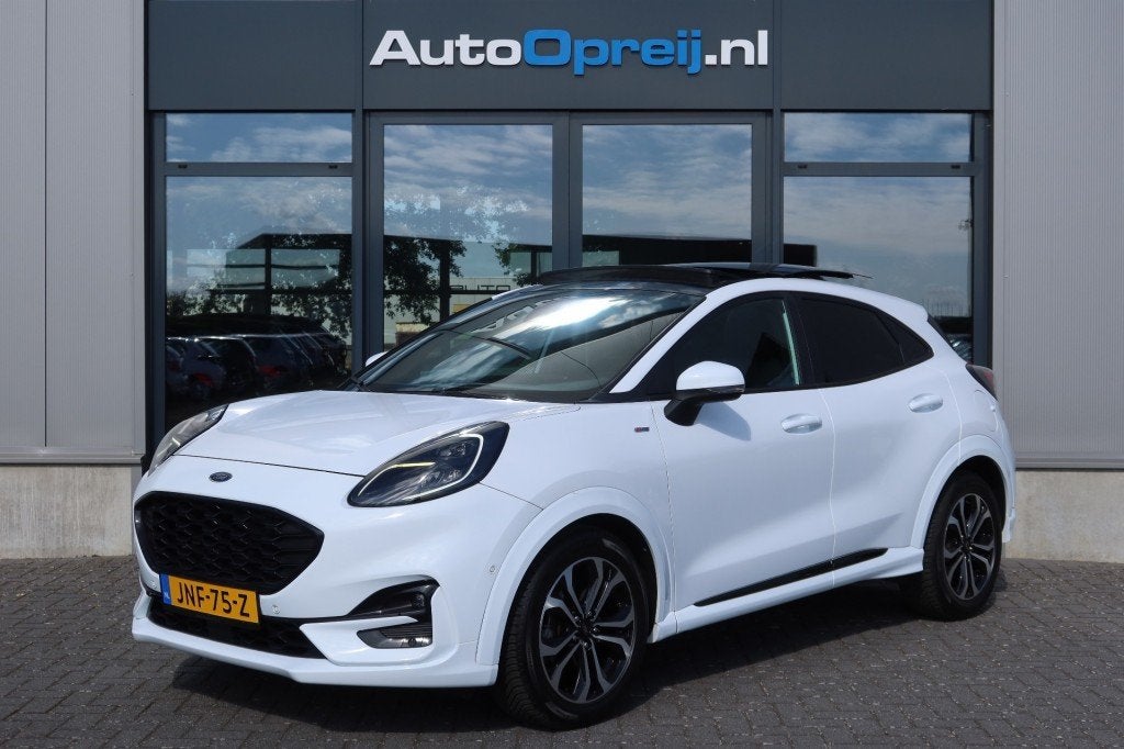 Ford PUMA 1.0 EcoBoost Hybrid ST-Line X NAVI, Camera, Panora, 125 pk, Wit, Bedrijf, Handgeschakeld