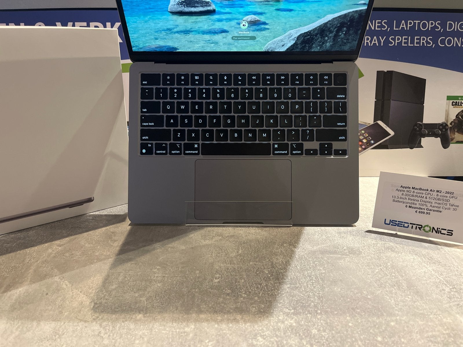 Apple MacBook Air M4 - 2022, 8GB RAM, 256GB SSD, Computers en Software, Apple Macbooks, Zo goed als nieuw, MacBook Air, 13 inch